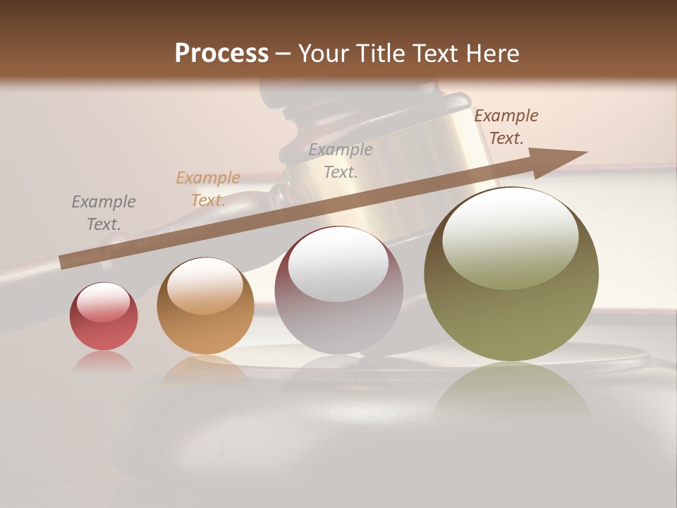 A Judge's Gaven On Top Of A Table With Books PowerPoint Template
