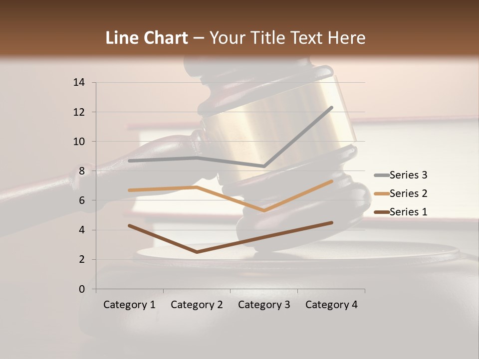 A Judge's Gaven On Top Of A Table With Books PowerPoint Template