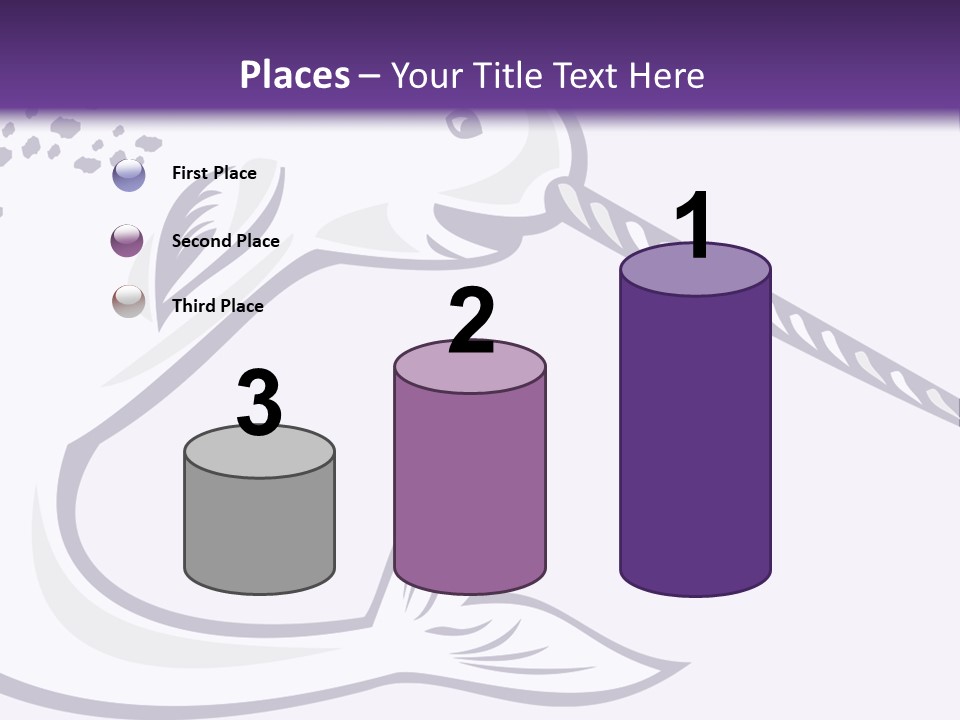 A Purple And White Fish With A Hook In It's Mouth PowerPoint Template