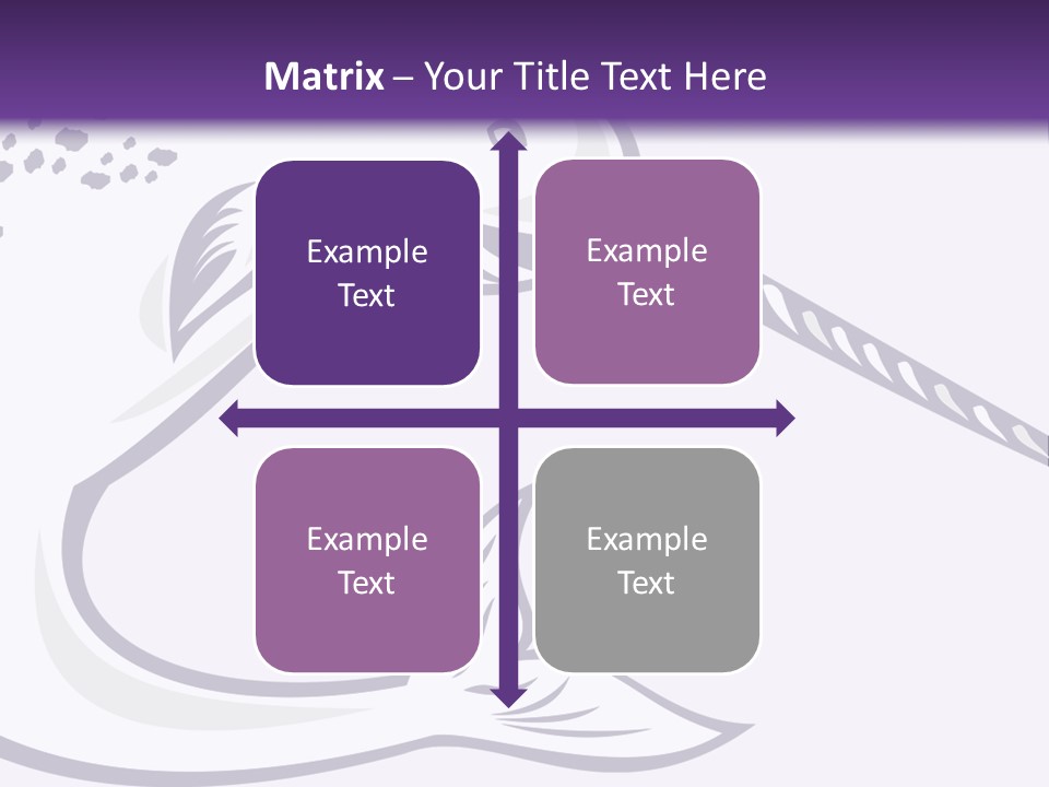 A Purple And White Fish With A Hook In It's Mouth PowerPoint Template