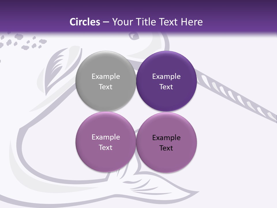 A Purple And White Fish With A Hook In It's Mouth PowerPoint Template