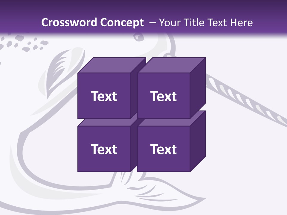 A Purple And White Fish With A Hook In It's Mouth PowerPoint Template