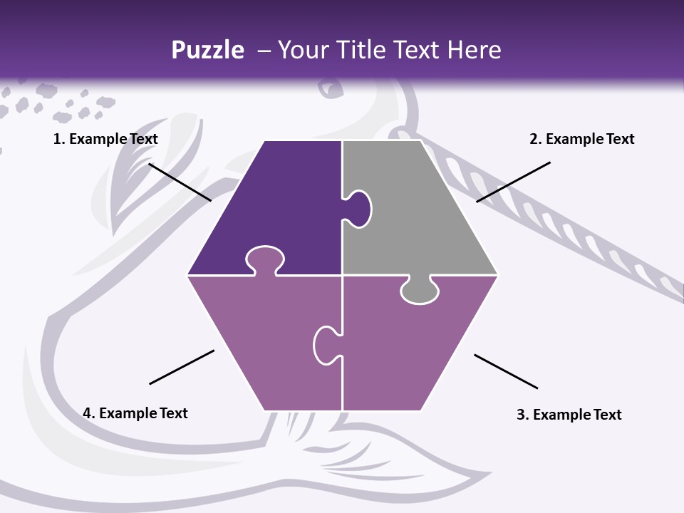 A Purple And White Fish With A Hook In It's Mouth PowerPoint Template