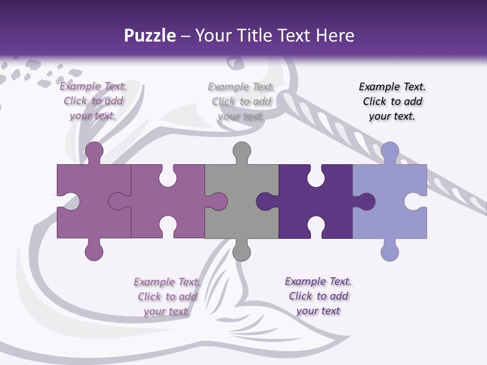 A Purple And White Fish With A Hook In It's Mouth PowerPoint Template