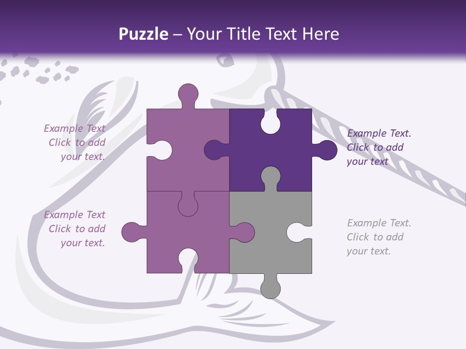 A Purple And White Fish With A Hook In It's Mouth PowerPoint Template