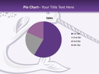 A Purple And White Fish With A Hook In It's Mouth PowerPoint Template