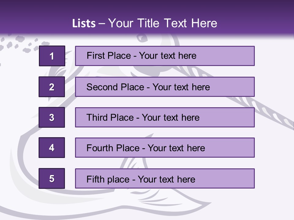 A Purple And White Fish With A Hook In It's Mouth PowerPoint Template
