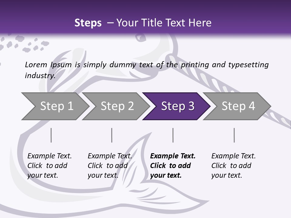 A Purple And White Fish With A Hook In It's Mouth PowerPoint Template