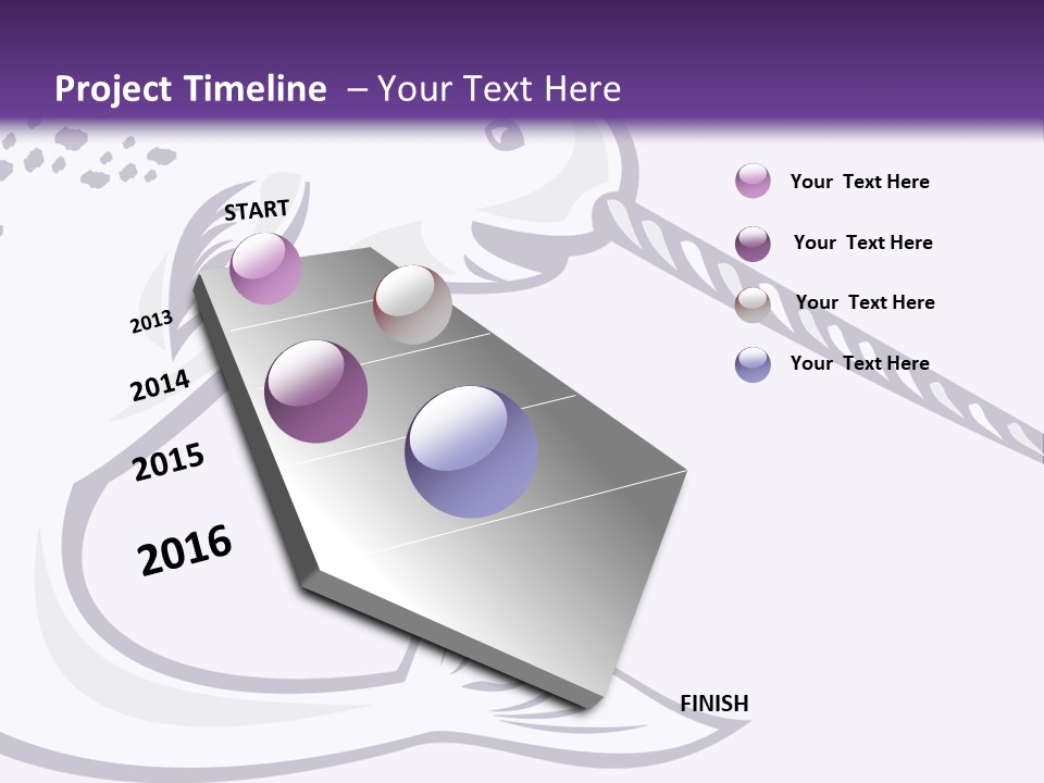 A Purple And White Fish With A Hook In It's Mouth PowerPoint Template