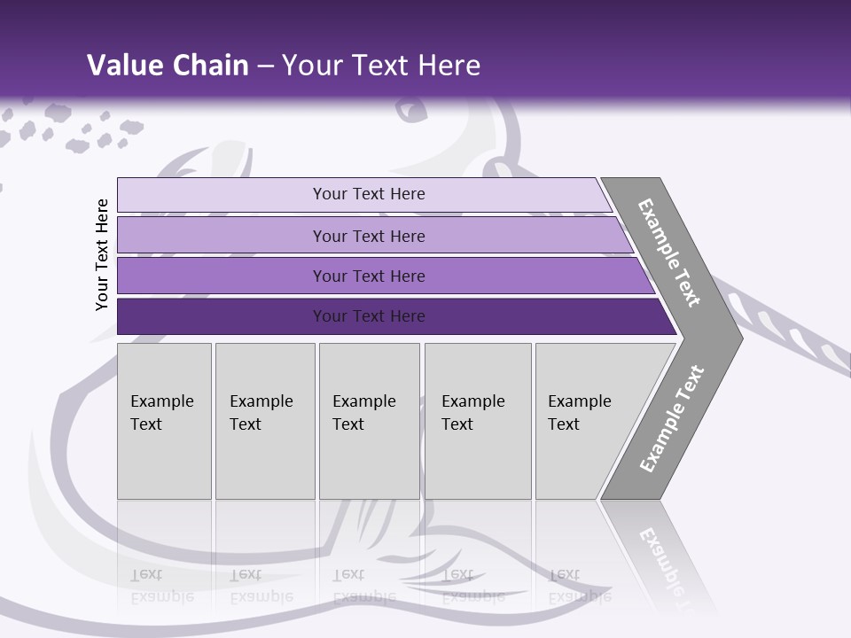 A Purple And White Fish With A Hook In It's Mouth PowerPoint Template