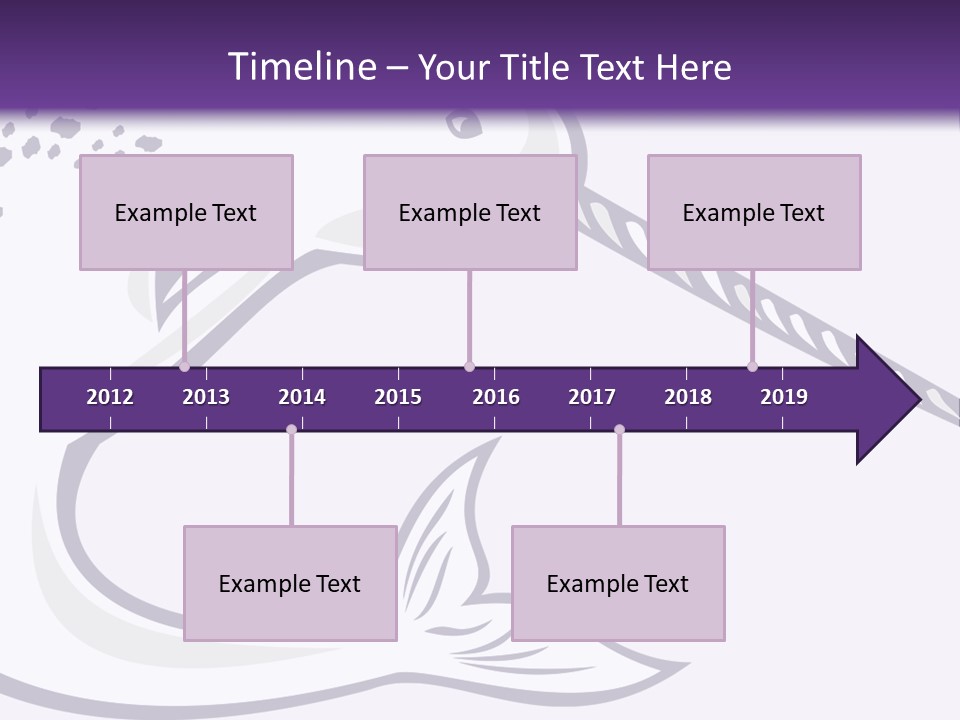 A Purple And White Fish With A Hook In It's Mouth PowerPoint Template