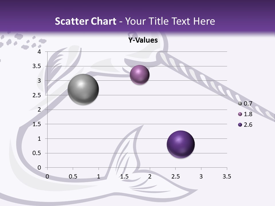 A Purple And White Fish With A Hook In It's Mouth PowerPoint Template