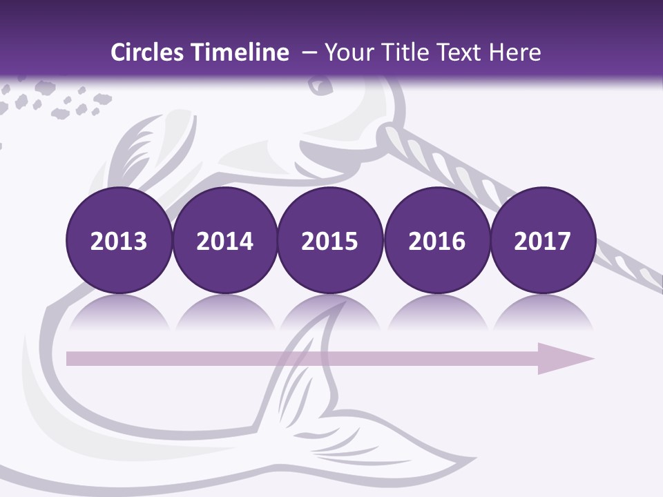 A Purple And White Fish With A Hook In It's Mouth PowerPoint Template