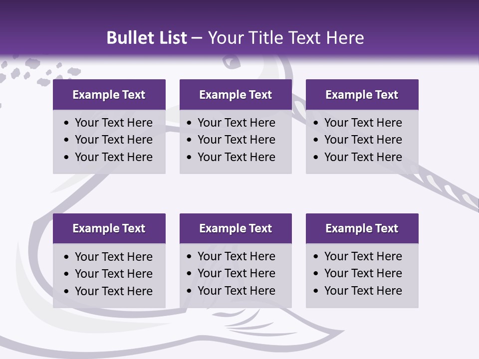 A Purple And White Fish With A Hook In It's Mouth PowerPoint Template