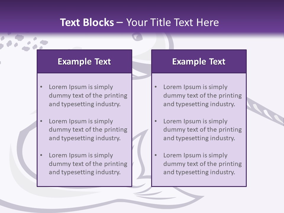 A Purple And White Fish With A Hook In It's Mouth PowerPoint Template
