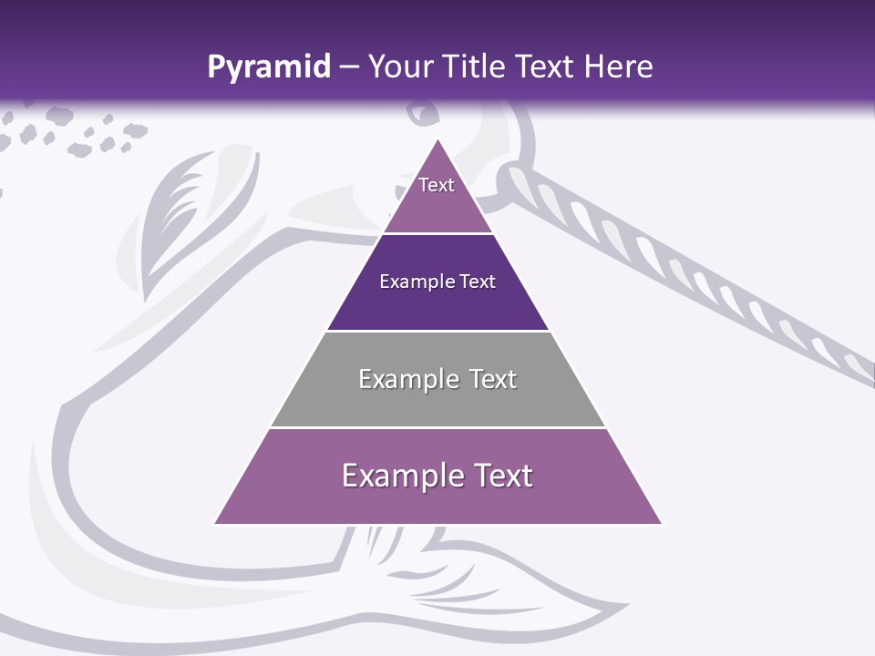 A Purple And White Fish With A Hook In It's Mouth PowerPoint Template