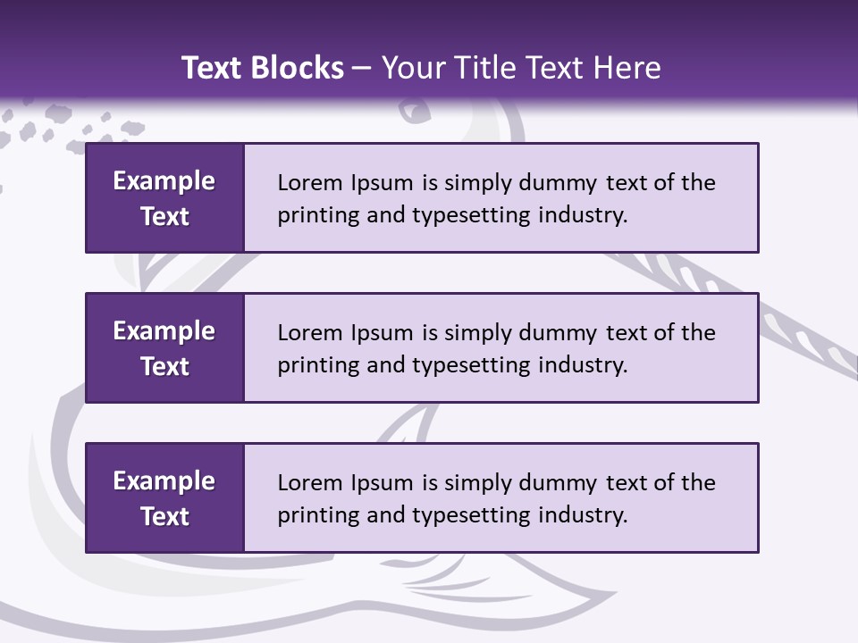 A Purple And White Fish With A Hook In It's Mouth PowerPoint Template