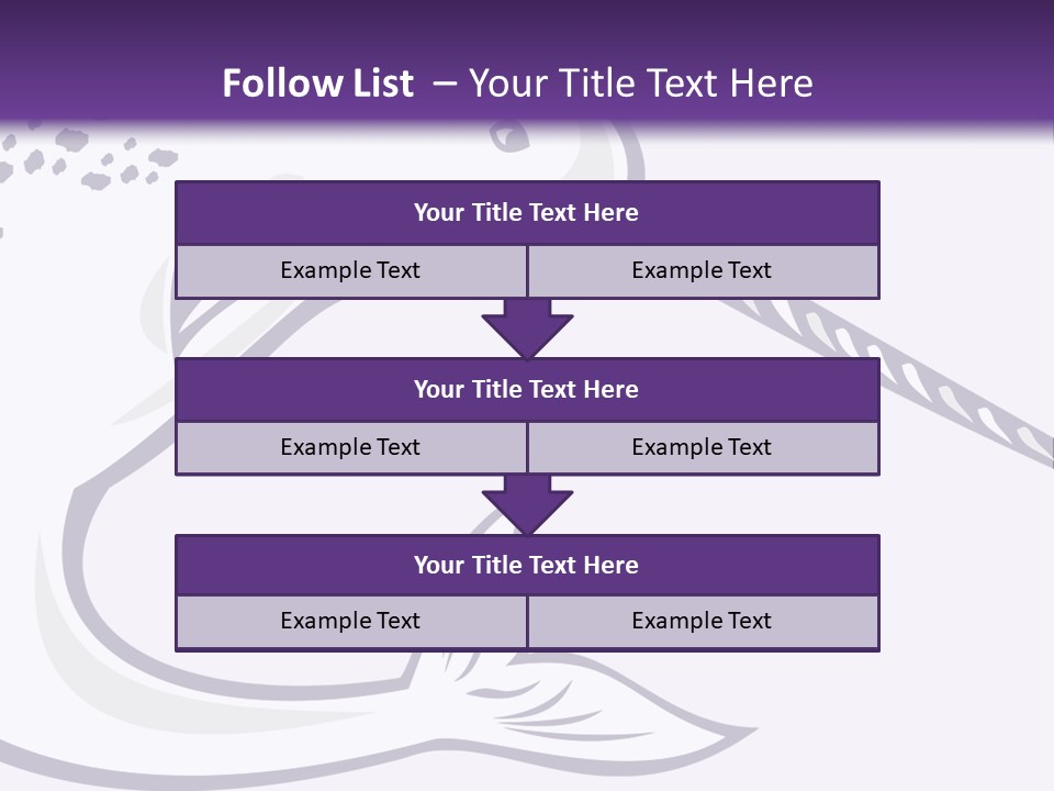 A Purple And White Fish With A Hook In It's Mouth PowerPoint Template