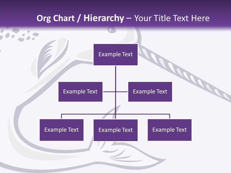 A Purple And White Fish With A Hook In It's Mouth PowerPoint Template