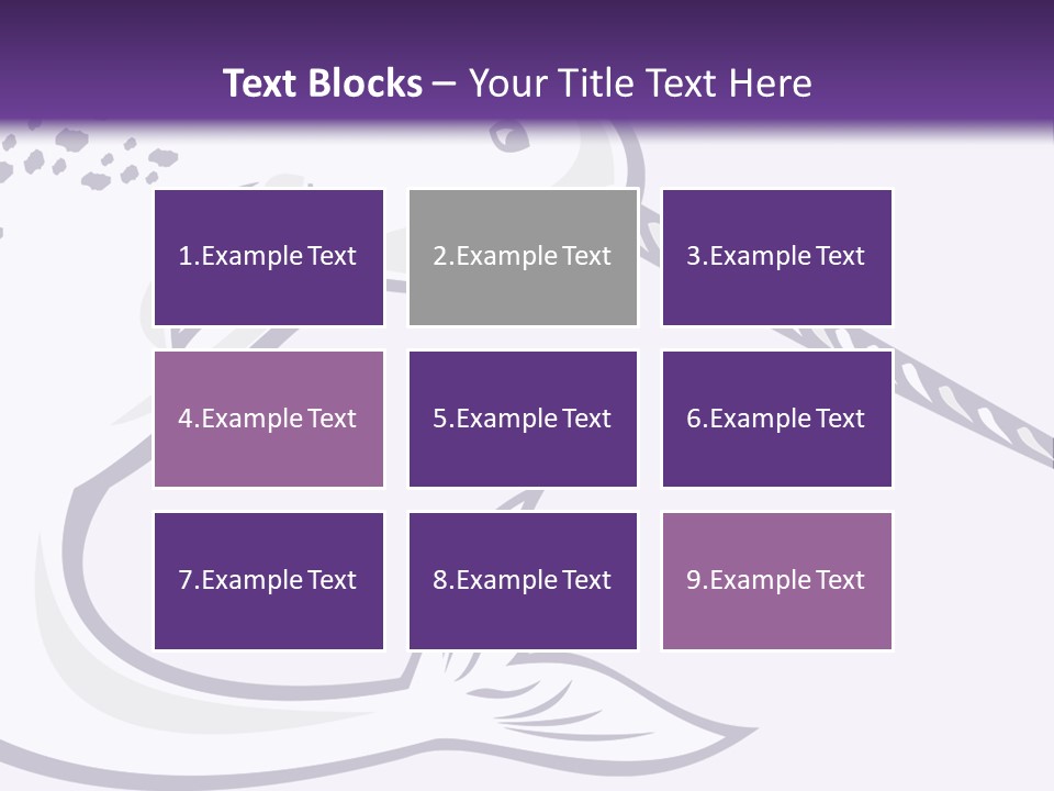 A Purple And White Fish With A Hook In It's Mouth PowerPoint Template