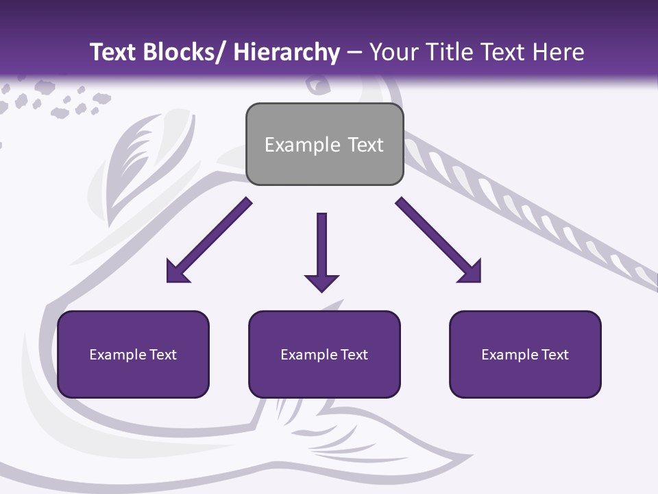 A Purple And White Fish With A Hook In It's Mouth PowerPoint Template