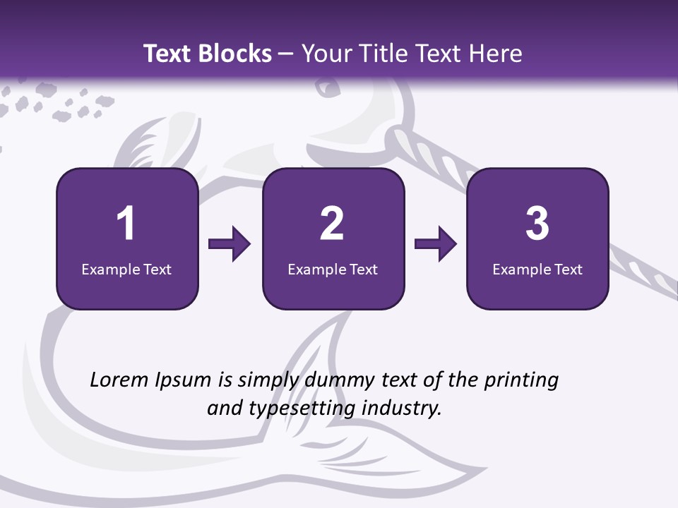 A Purple And White Fish With A Hook In It's Mouth PowerPoint Template