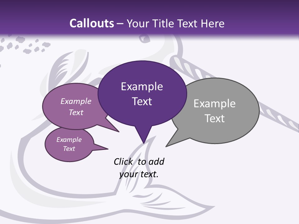 A Purple And White Fish With A Hook In It's Mouth PowerPoint Template