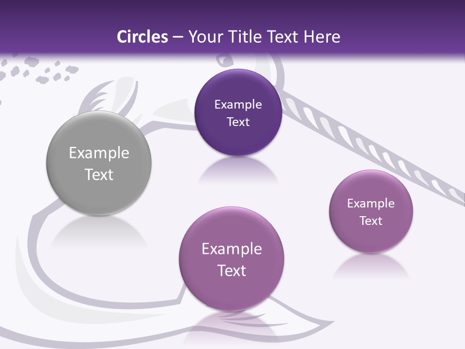 A Purple And White Fish With A Hook In It's Mouth PowerPoint Template