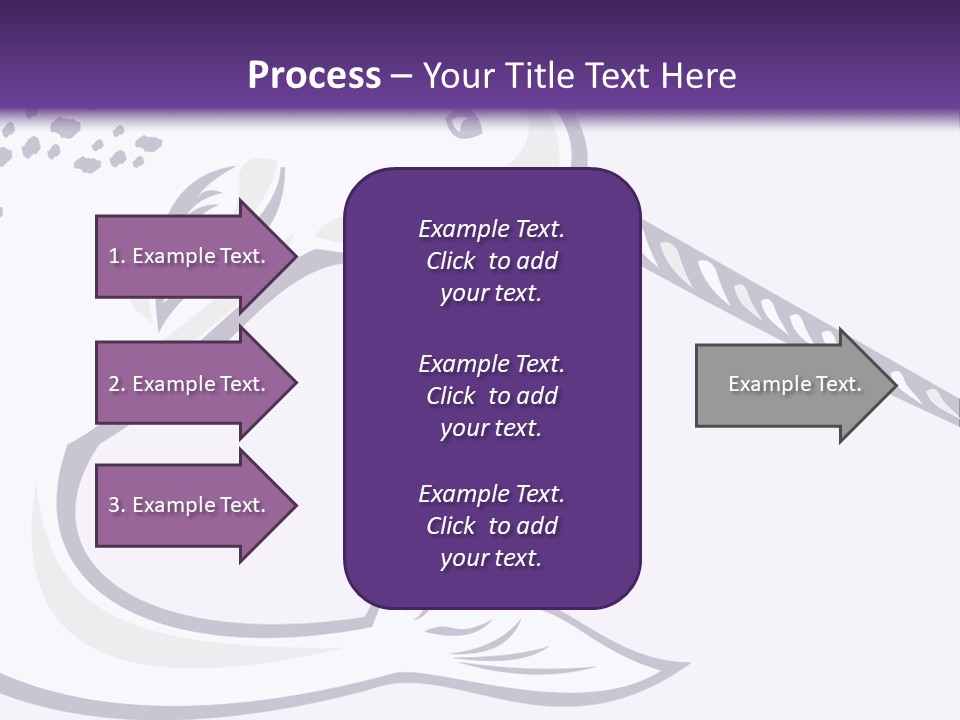 A Purple And White Fish With A Hook In It's Mouth PowerPoint Template