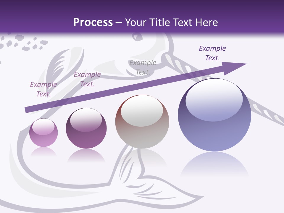 A Purple And White Fish With A Hook In It's Mouth PowerPoint Template