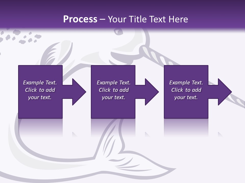 A Purple And White Fish With A Hook In It's Mouth PowerPoint Template