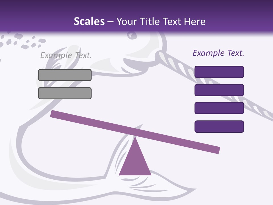 A Purple And White Fish With A Hook In It's Mouth PowerPoint Template