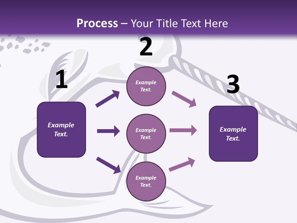 A Purple And White Fish With A Hook In It's Mouth PowerPoint Template