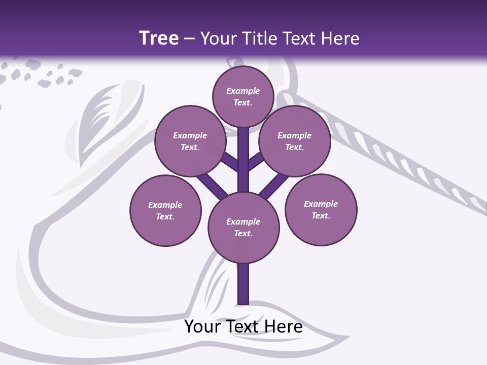 A Purple And White Fish With A Hook In It's Mouth PowerPoint Template