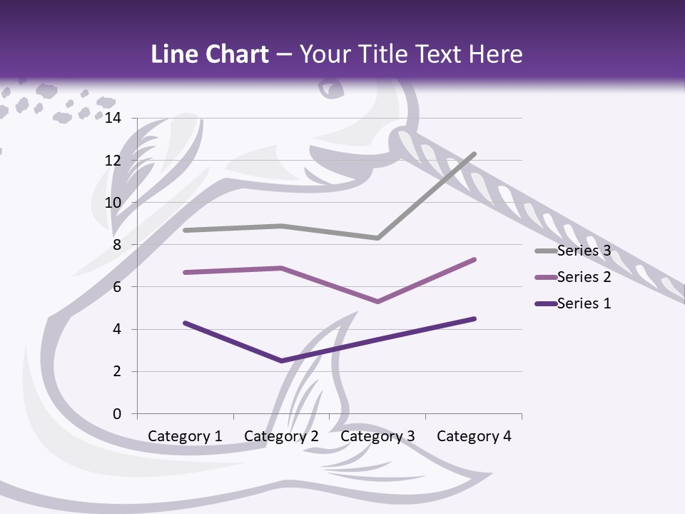 A Purple And White Fish With A Hook In It's Mouth PowerPoint Template