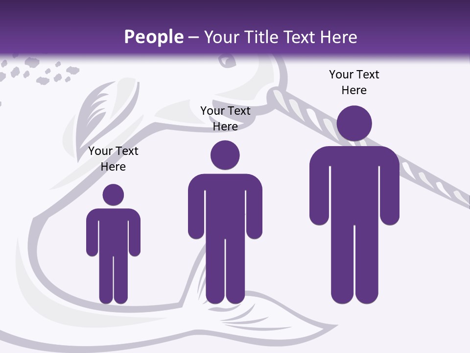 A Purple And White Fish With A Hook In It's Mouth PowerPoint Template