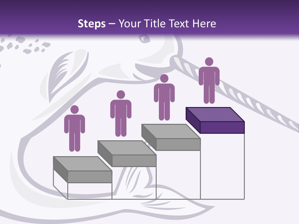 A Purple And White Fish With A Hook In It's Mouth PowerPoint Template