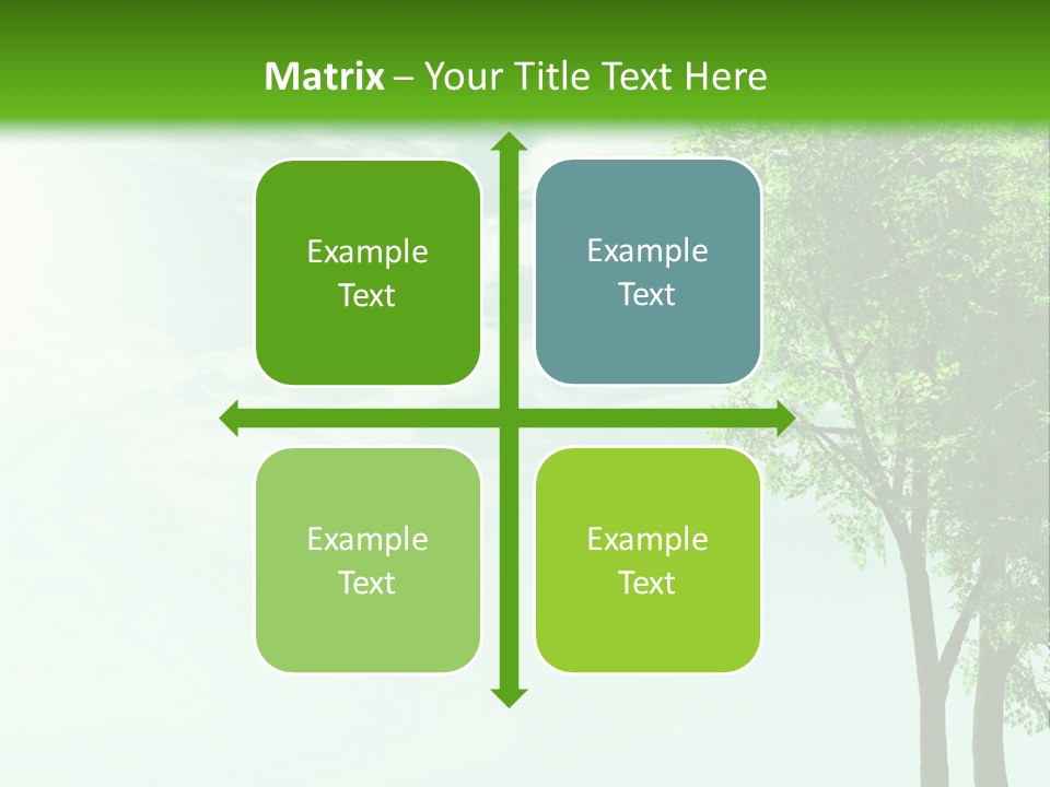 A Green Field With A Tree In The Middle Of It PowerPoint Template
