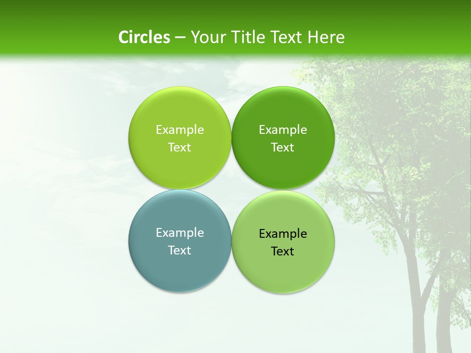 A Green Field With A Tree In The Middle Of It PowerPoint Template