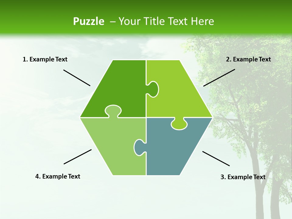 A Green Field With A Tree In The Middle Of It PowerPoint Template