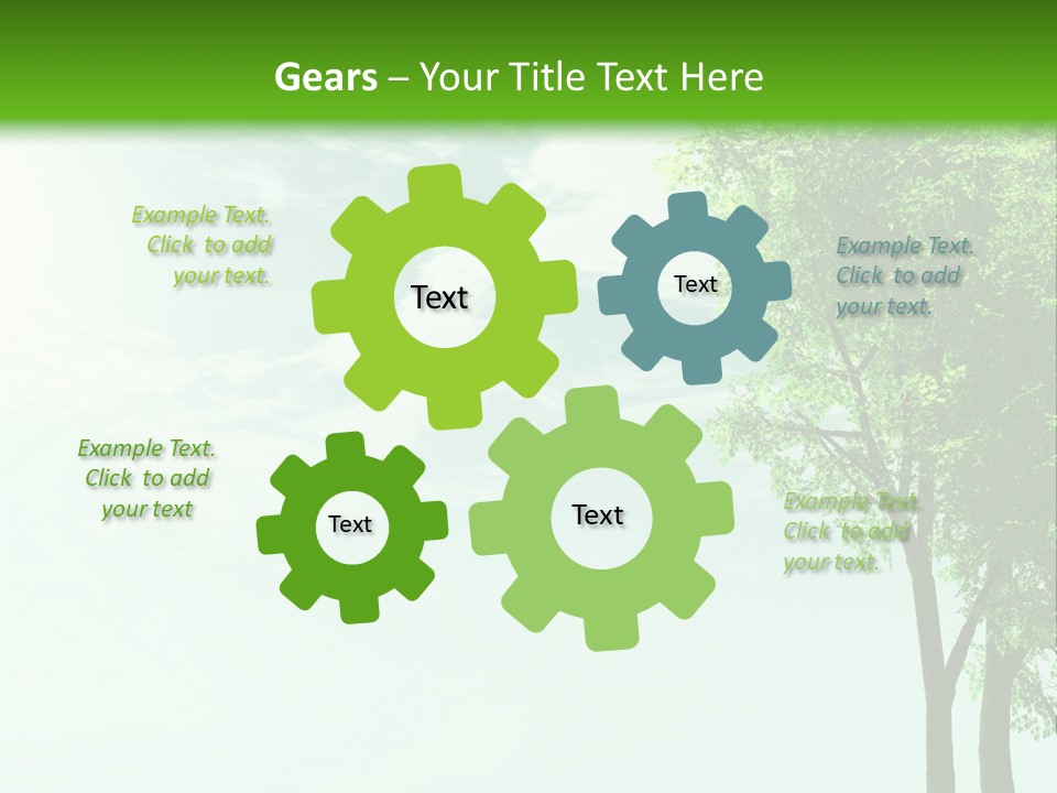 A Green Field With A Tree In The Middle Of It PowerPoint Template