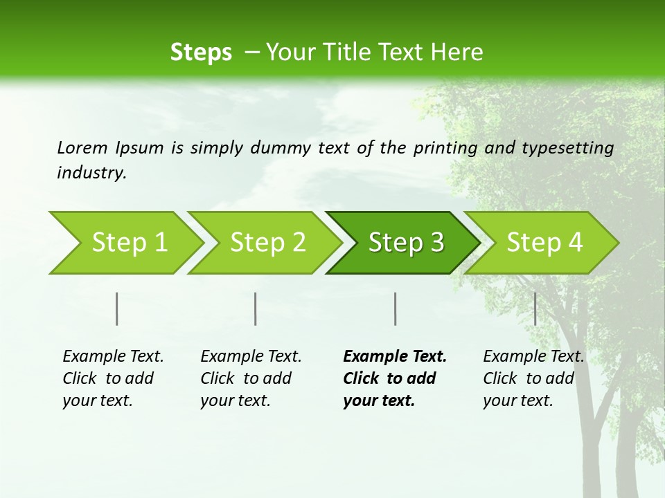 A Green Field With A Tree In The Middle Of It PowerPoint Template