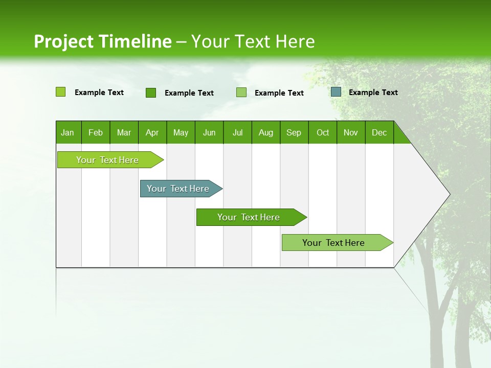 A Green Field With A Tree In The Middle Of It PowerPoint Template