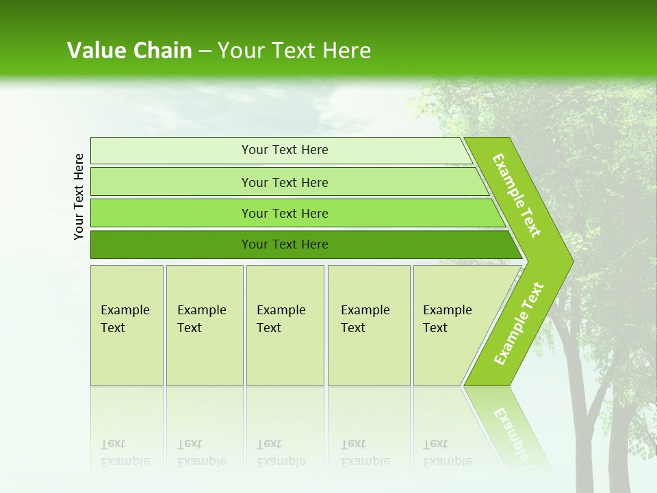 A Green Field With A Tree In The Middle Of It PowerPoint Template