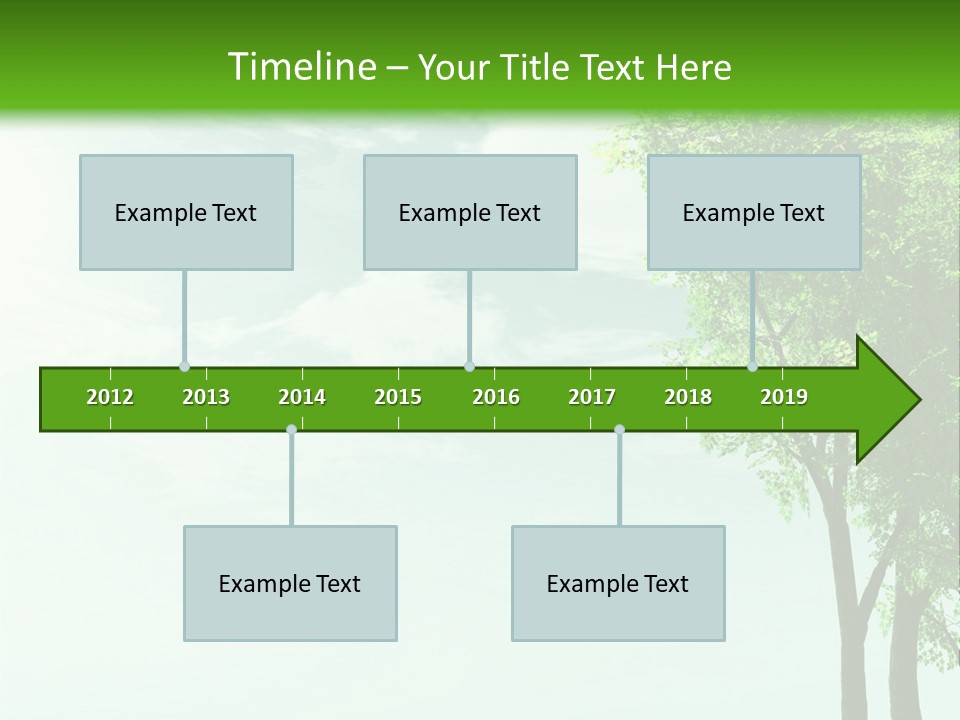 A Green Field With A Tree In The Middle Of It PowerPoint Template
