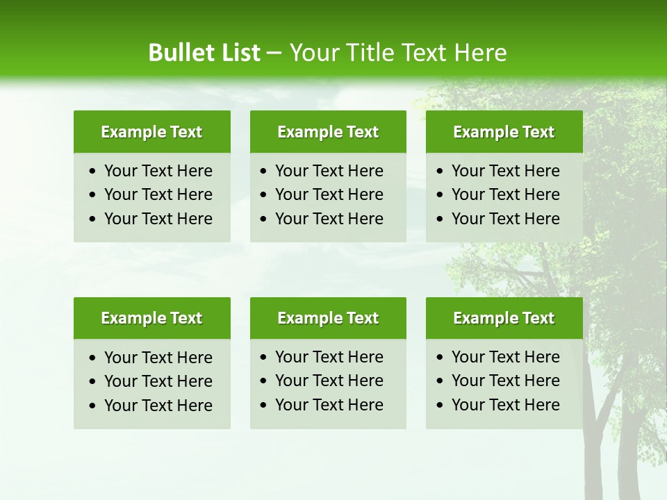 A Green Field With A Tree In The Middle Of It PowerPoint Template