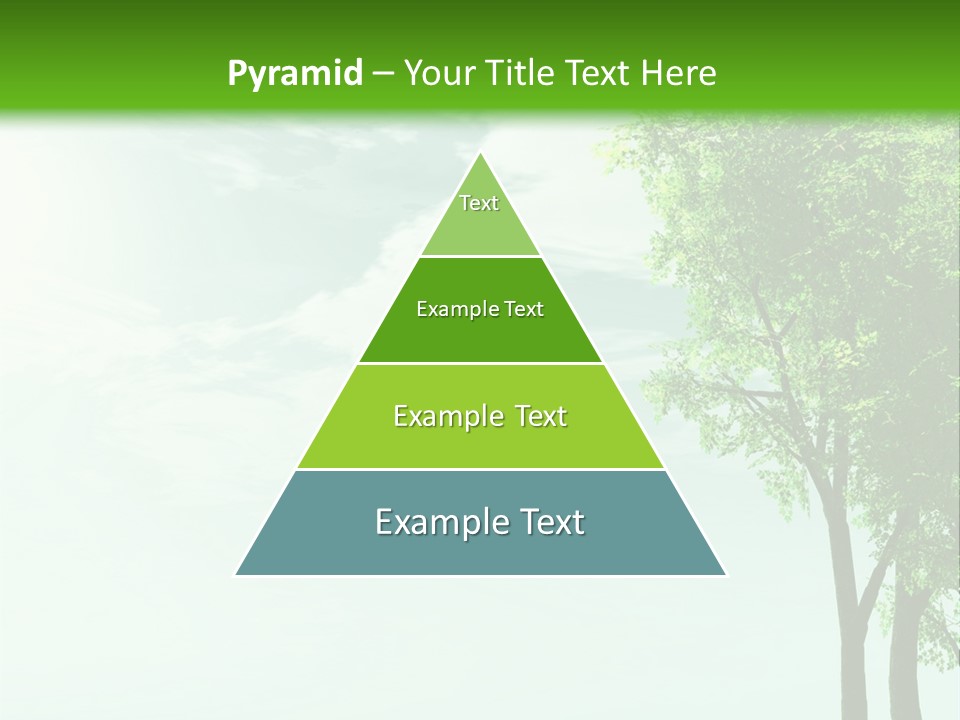 A Green Field With A Tree In The Middle Of It PowerPoint Template