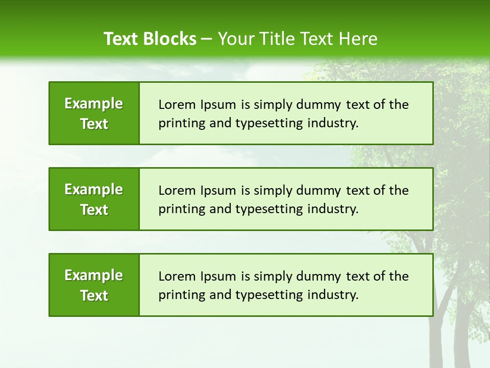 A Green Field With A Tree In The Middle Of It PowerPoint Template