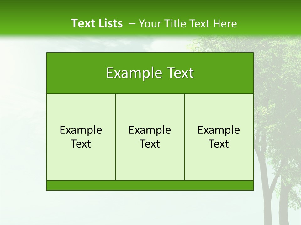 A Green Field With A Tree In The Middle Of It PowerPoint Template