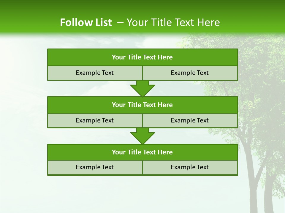 A Green Field With A Tree In The Middle Of It PowerPoint Template